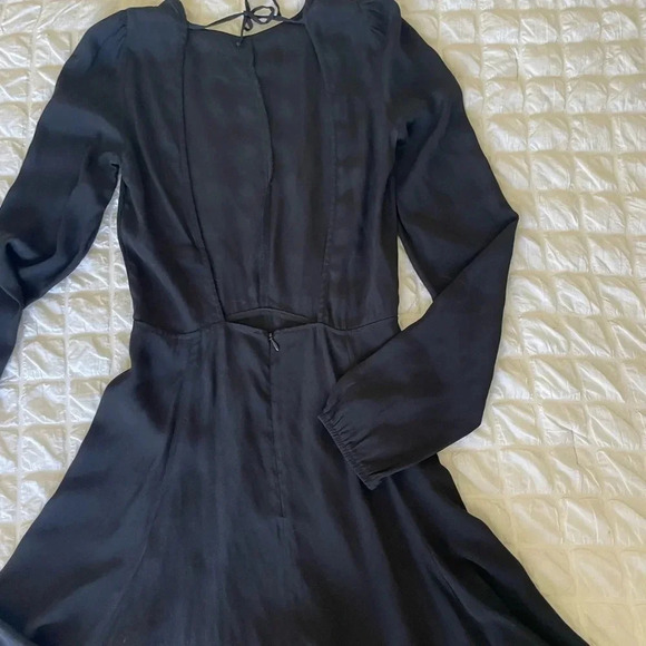 Reformation black magpie open back mini dress - Picture 6 of 11